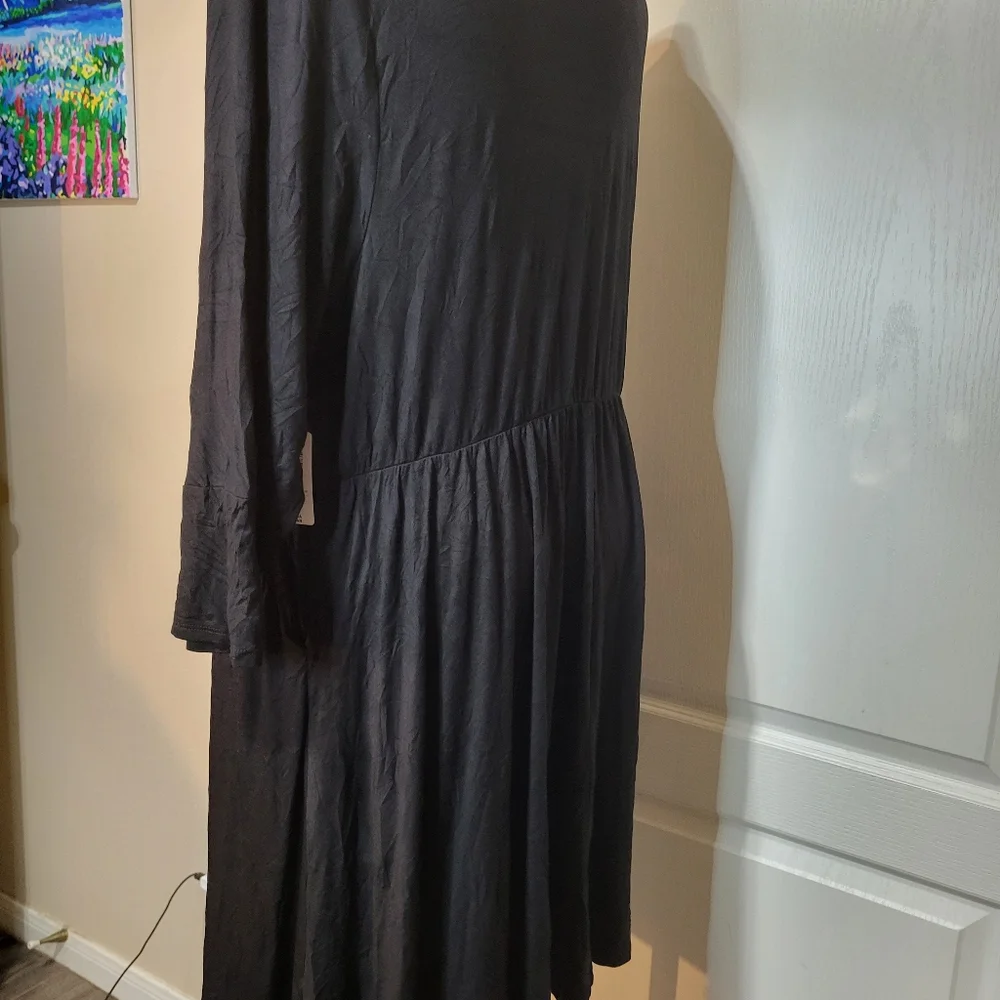 Torrid Super Soft Black Mock Midi Dress - Picture 9 of 13
